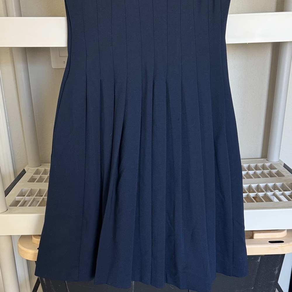 White House Black Market Navy Midi Dress - Picture 5 of 9
